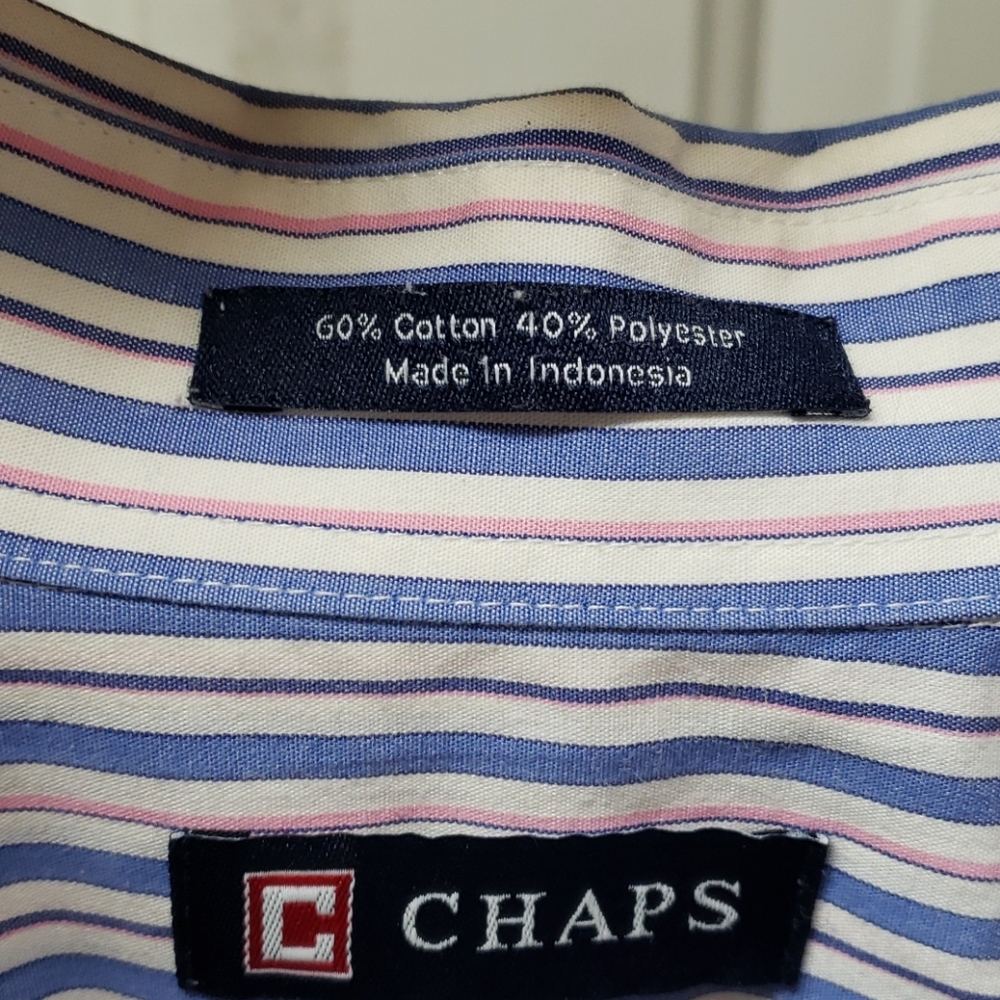Chaps Button Down, Size Large - image 4